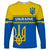 Personalised Ukraine Football Long Sleeve Shirt Come On Ukraina - Wonder Print Shop