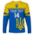 Personalised Ukraine Football Long Sleeve Shirt Come On Ukraina - Wonder Print Shop