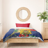 Blue Chad flag-themed bedding set with matching pillow and bedspread