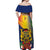 Chad Independence Day Off Shoulder Maxi Dress Happy 64 Years Of Independence - Wonder Print Shop