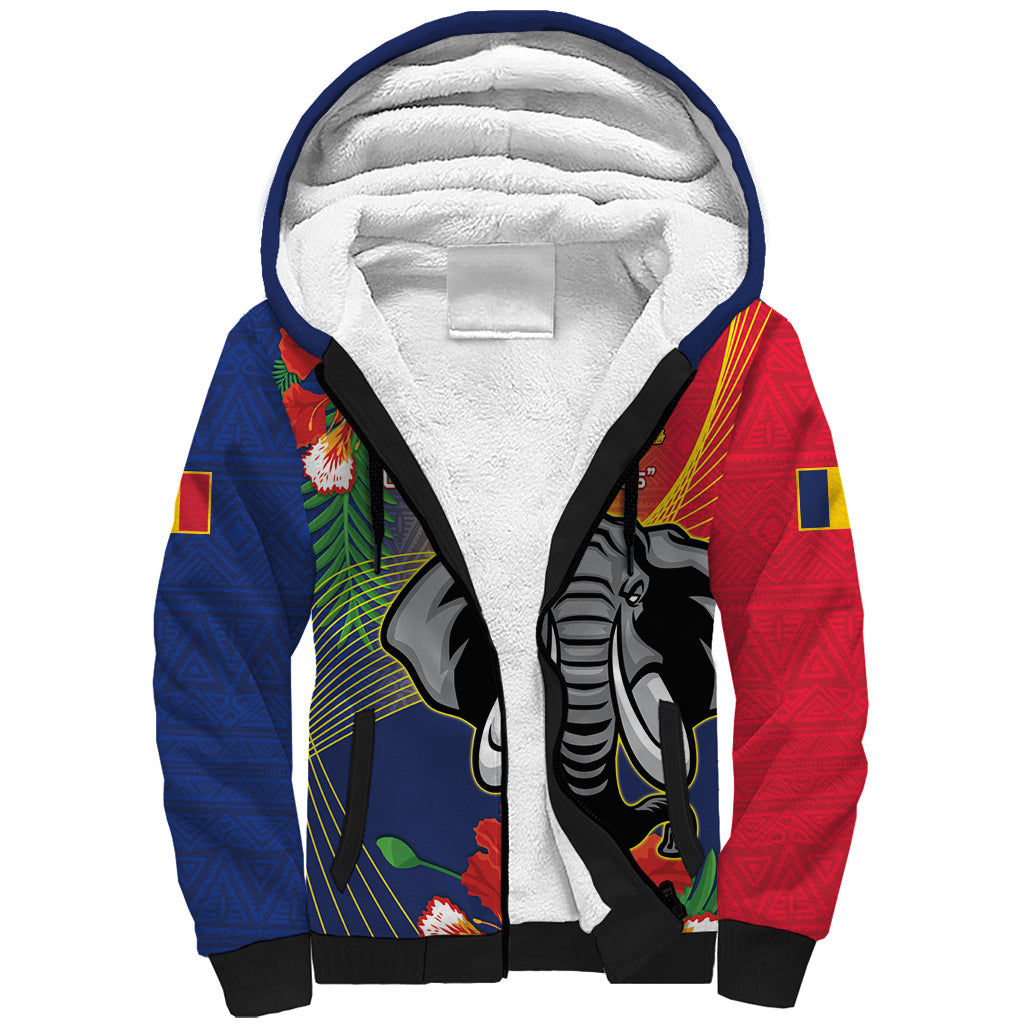 Chad Independence Day Sherpa Hoodie Happy 64 Years Of Independence - Wonder Print Shop