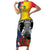 Chad Independence Day Short Sleeve Bodycon Dress Happy 64 Years Of Independence - Wonder Print Shop