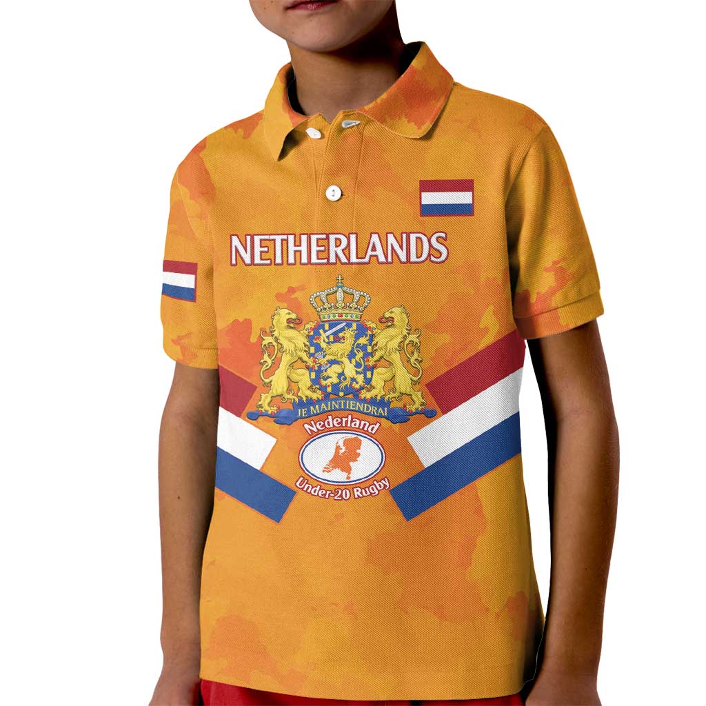 Custom Netherlands Rugby Kid Polo Shirt 2024 Go Champions Nederland - Wonder Print Shop