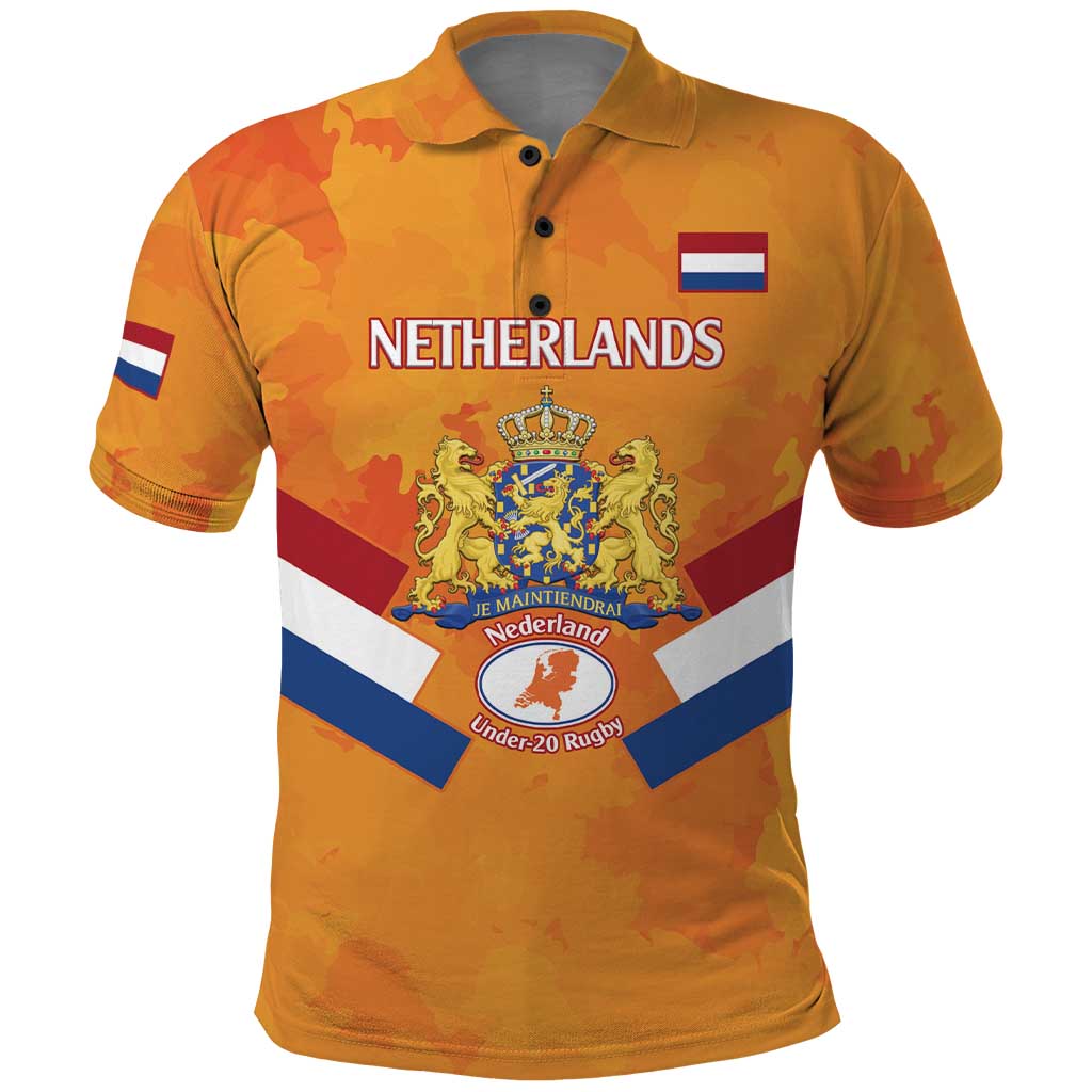 Custom Netherlands Rugby Polo Shirt 2024 Go Champions Nederland - Wonder Print Shop