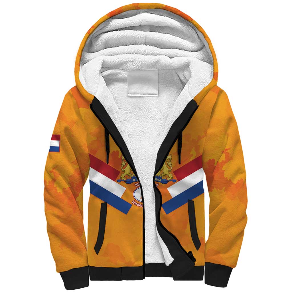 Custom Netherlands Rugby Sherpa Hoodie 2024 Go Champions Nederland