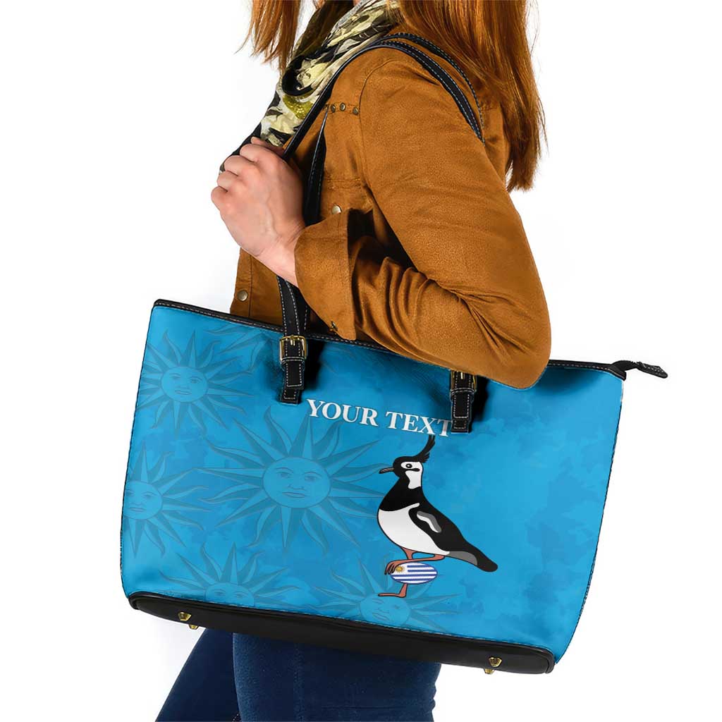 Custom Uruguay Rugby Leather Tote Bag 2024 Go Champions Southern Lapwing - Wonder Print Shop