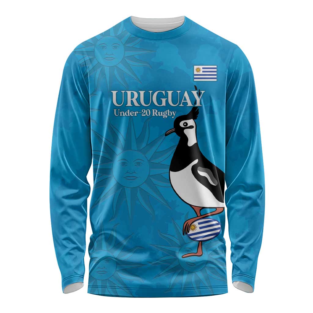 Custom Uruguay Rugby Long Sleeve Shirt 2024 Go Champions Southern Lapwing - Wonder Print Shop