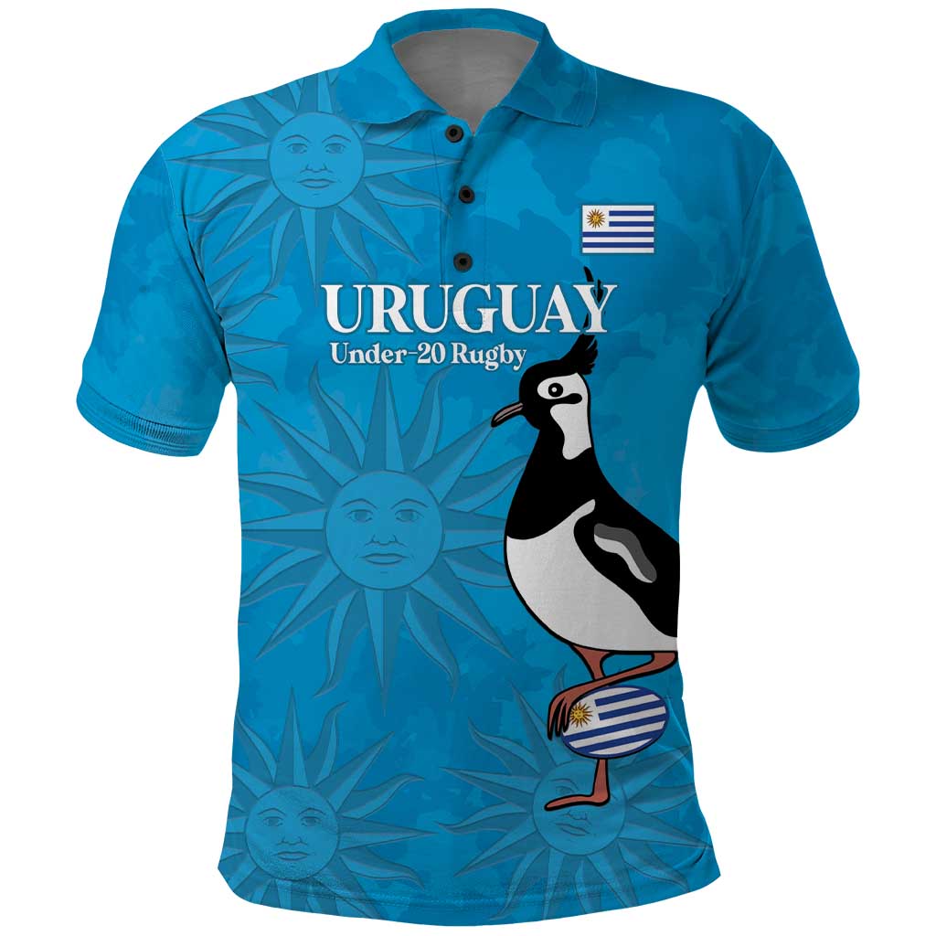 Custom Uruguay Rugby Polo Shirt 2024 Go Champions Southern Lapwing - Wonder Print Shop