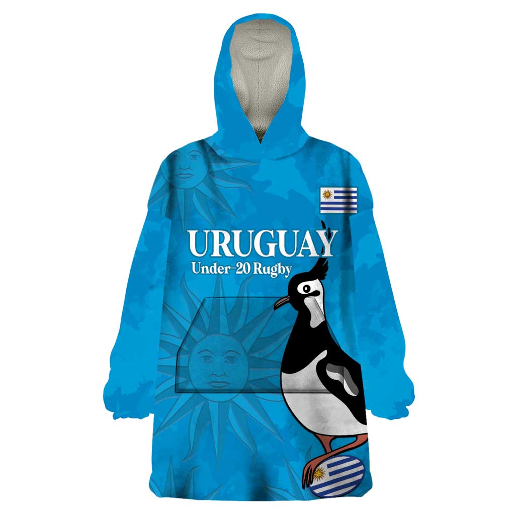 Custom Uruguay Rugby Wearable Blanket Hoodie 2024 Go Champions Southern Lapwing - Wonder Print Shop