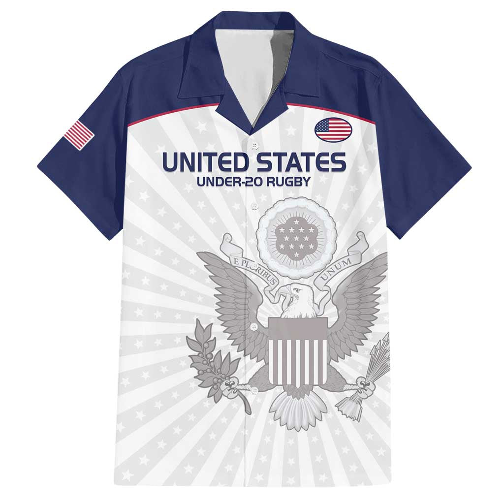 Custom United States Rugby Hawaiian Shirt 2024 Go Champions Eagles - Wonder Print Shop