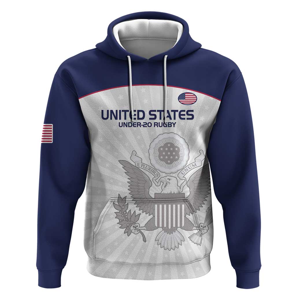 Custom United States Rugby Hoodie 2024 Go Champions Eagles - Wonder Print Shop