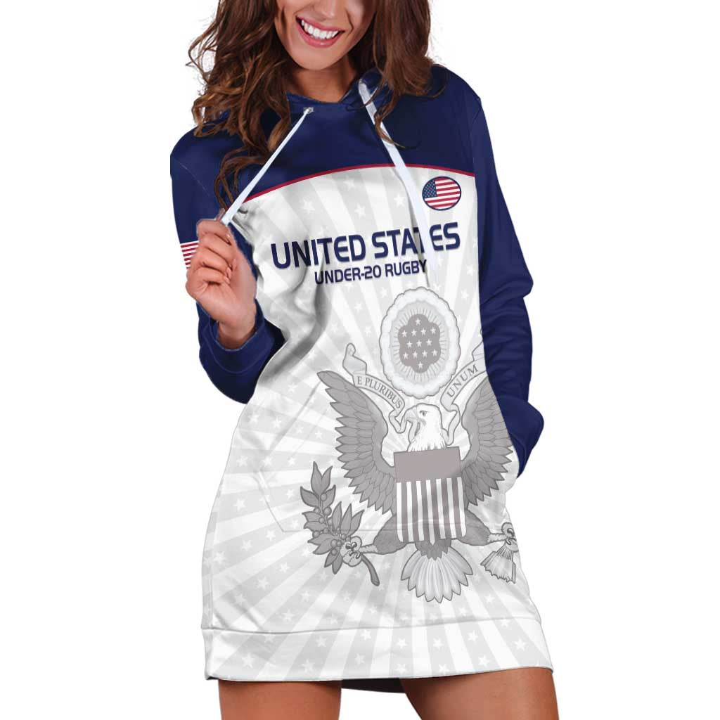 Custom United States Rugby Hoodie Dress 2024 Go Champions Eagles - Wonder Print Shop