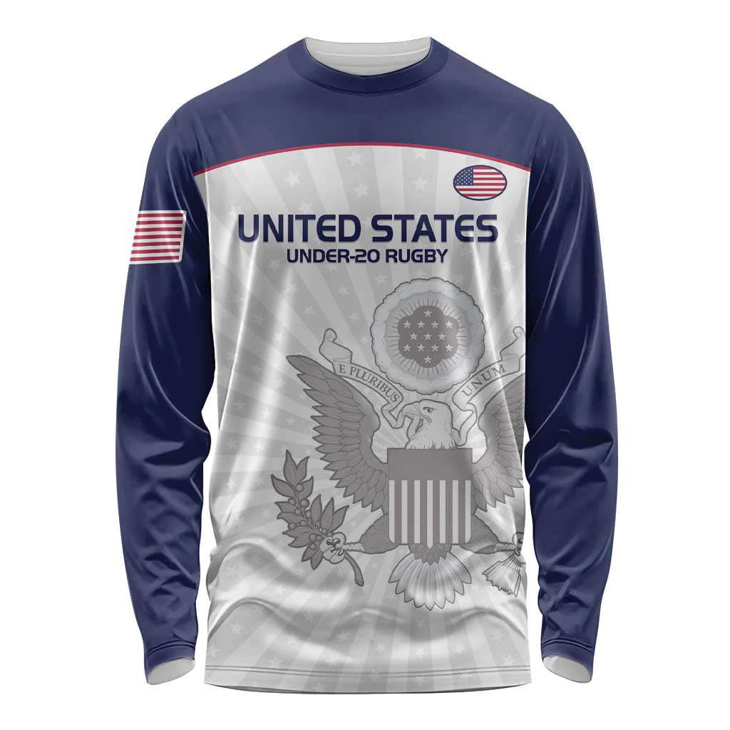 Custom United States Rugby Long Sleeve Shirt 2024 Go Champions Eagles - Wonder Print Shop