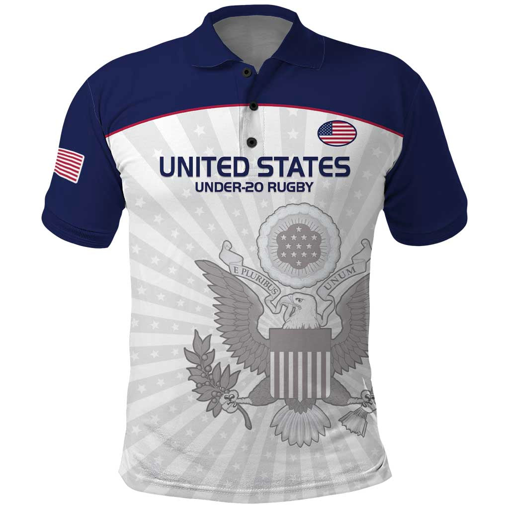 Custom United States Rugby Polo Shirt 2024 Go Champions Eagles - Wonder Print Shop