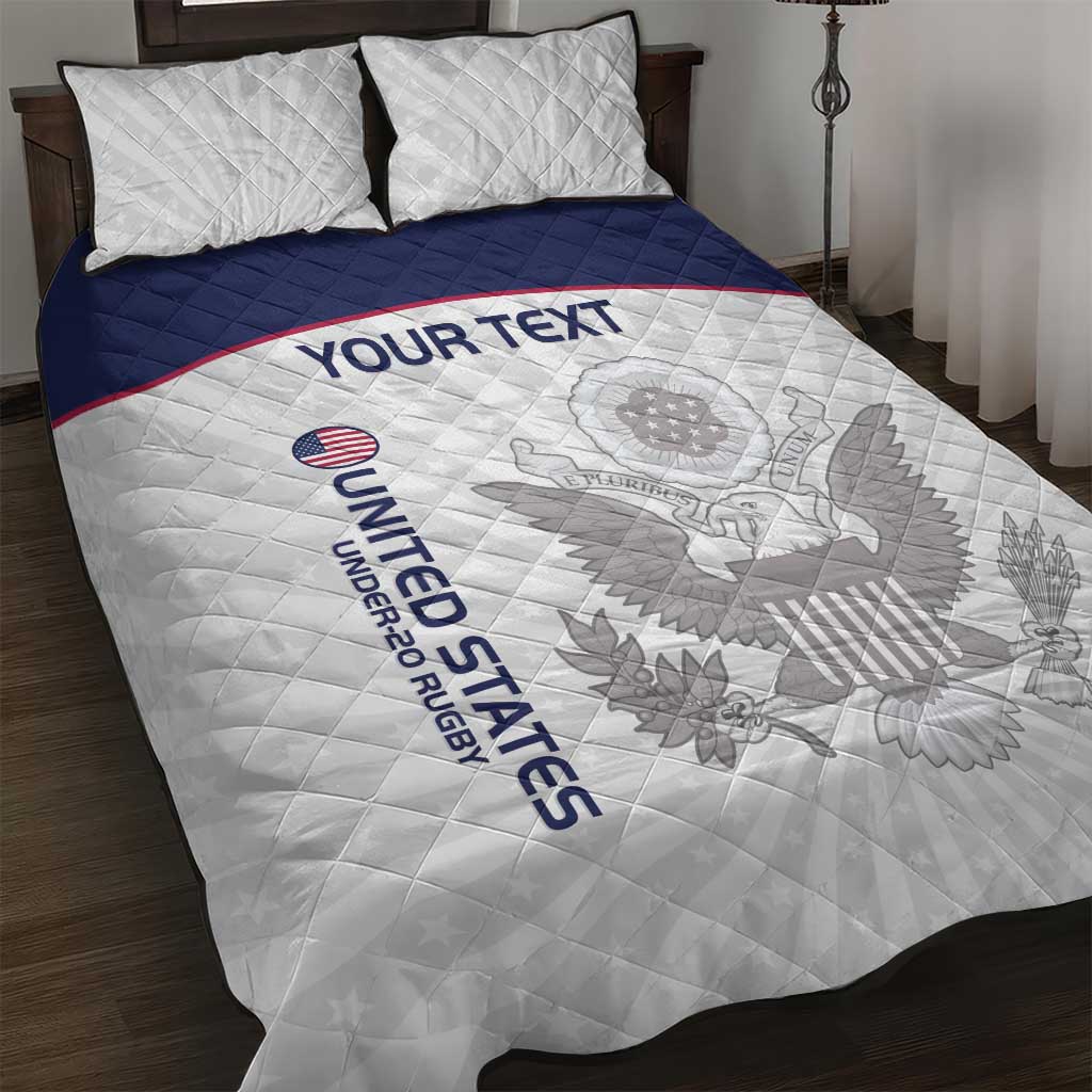 Custom United States Rugby Quilt Bed Set 2024 Go Champions Eagles - Wonder Print Shop