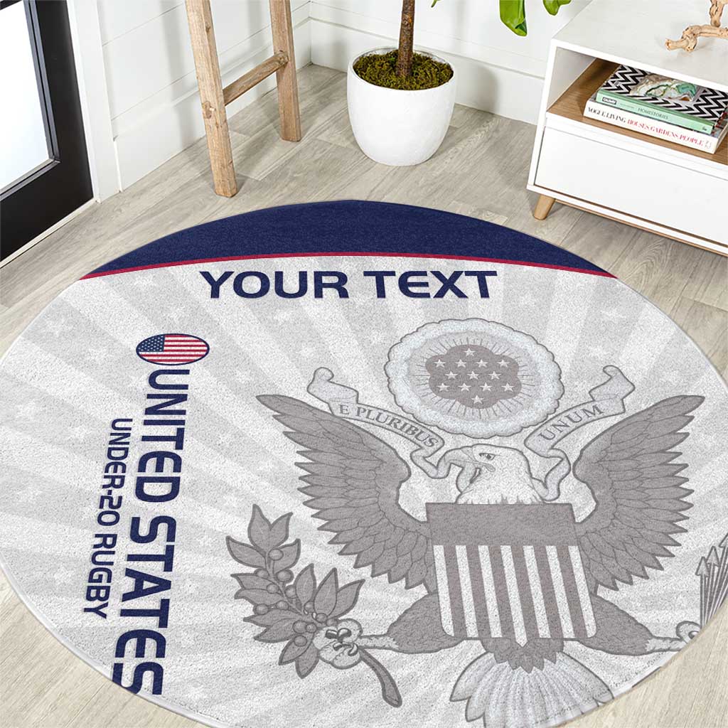 Custom United States Rugby Round Carpet 2024 Go Champions Eagles