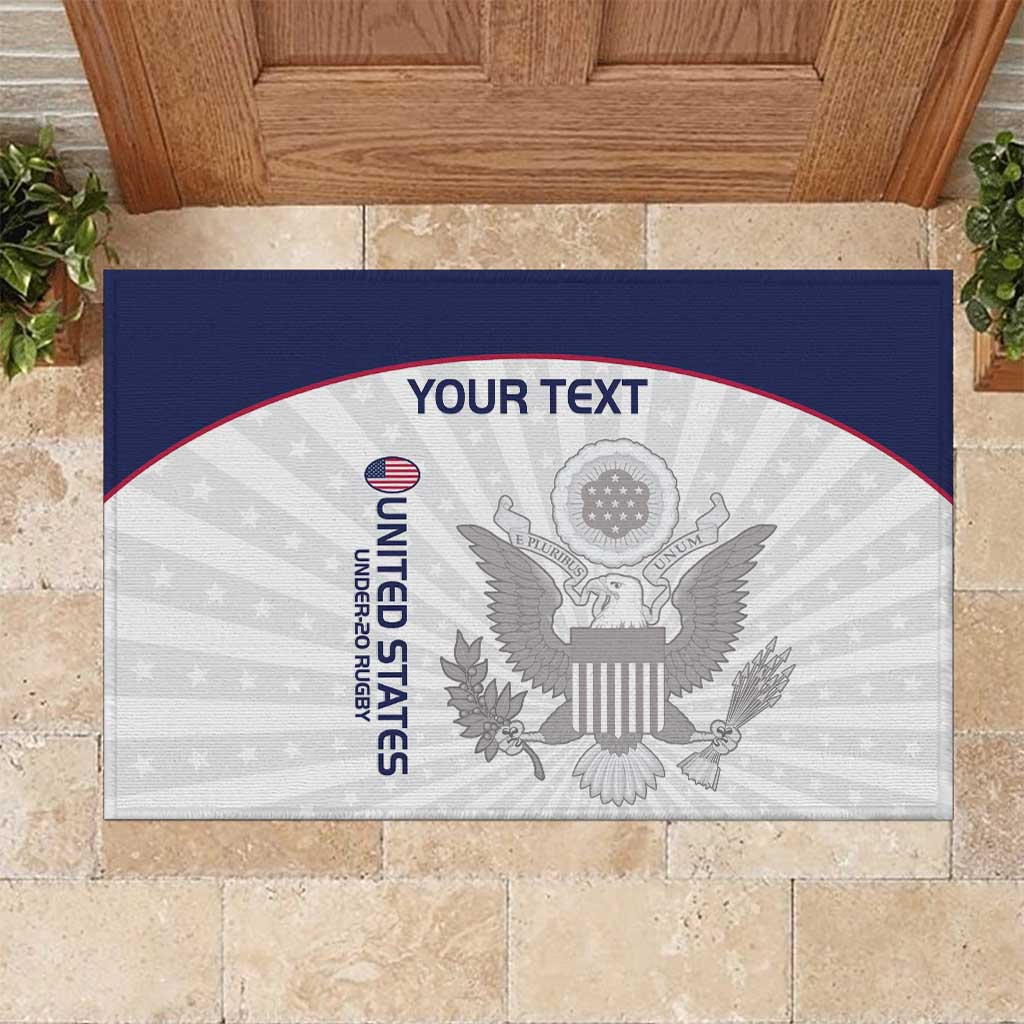 Custom United States Rugby Rubber Doormat 2024 Go Champions Eagles - Wonder Print Shop