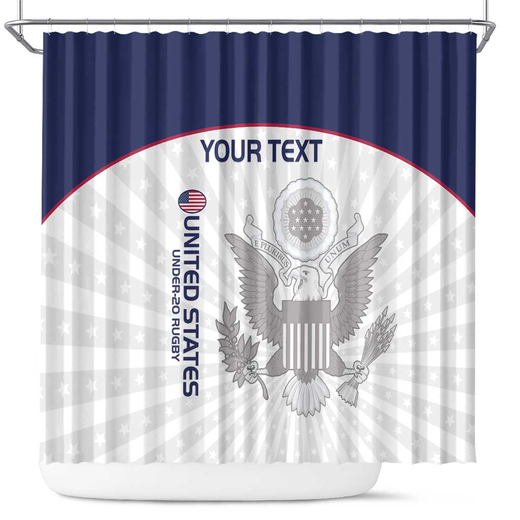 Custom United States Rugby Shower Curtain 2024 Go Champions Eagles