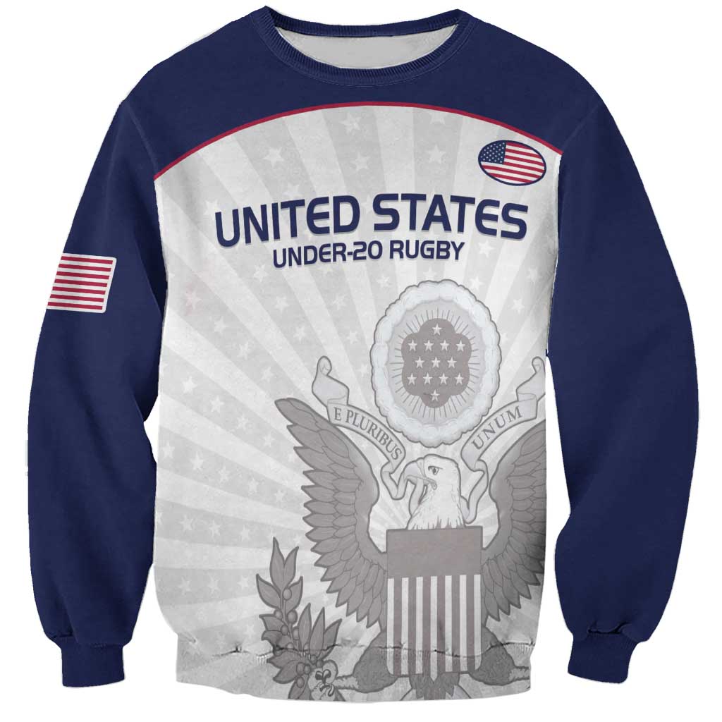 Custom United States Rugby Sweatshirt 2024 Go Champions Eagles - Wonder Print Shop