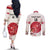 Custom Japan Rugby Couples Matching Off The Shoulder Long Sleeve Dress and Long Sleeve Button Shirt 2024 Go Champions Cherry Blossoms