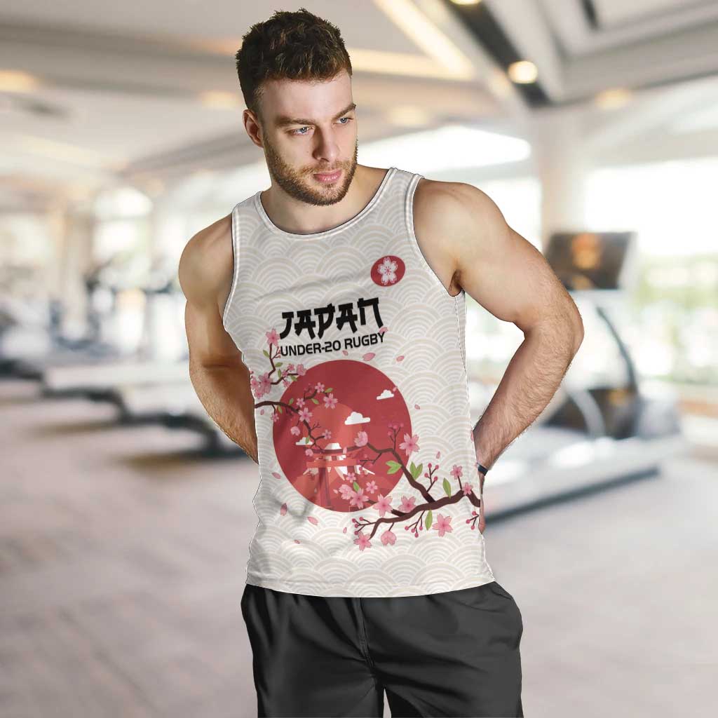 Custom Japan Rugby Men Tank Top 2024 Go Champions Cherry Blossoms - Wonder Print Shop