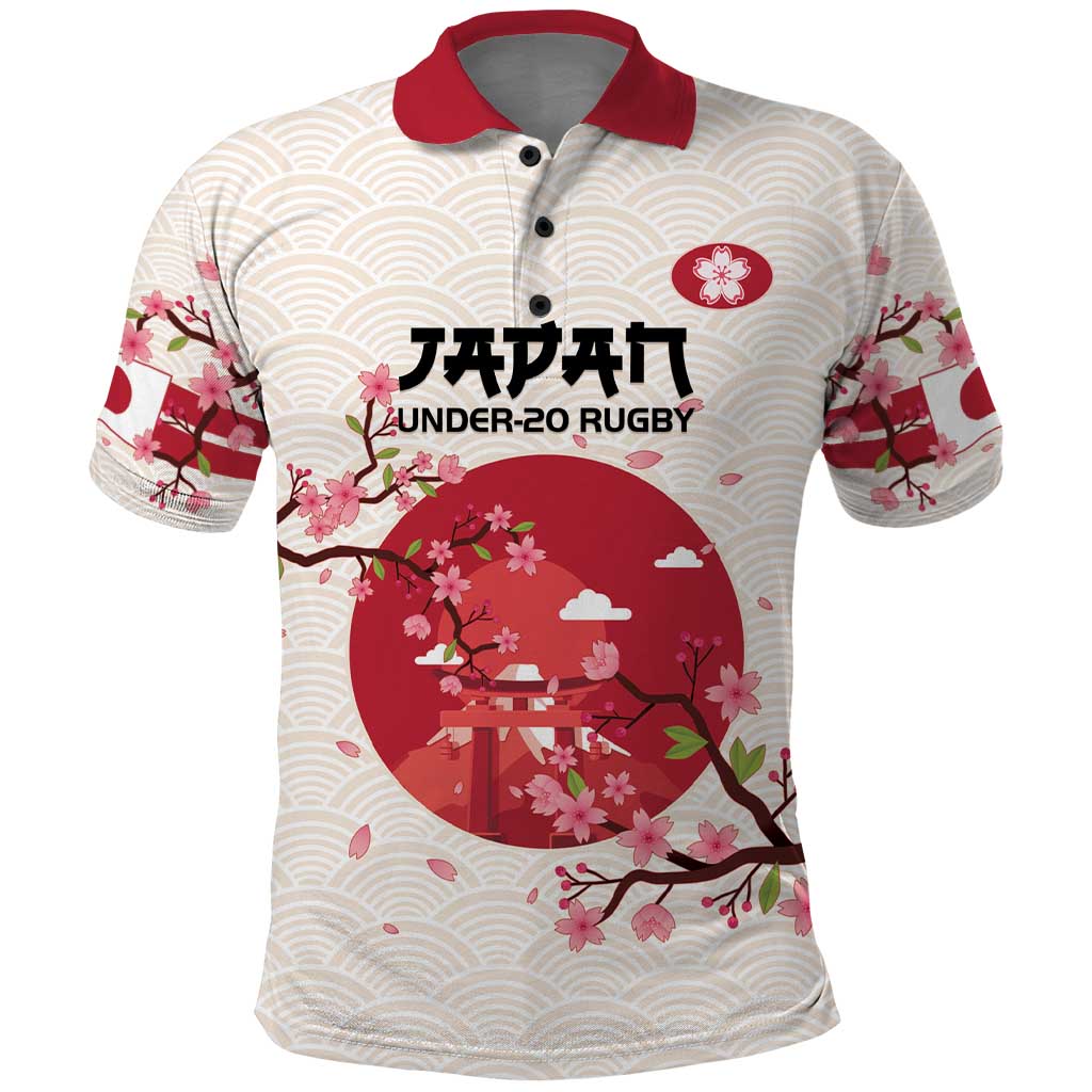 Custom Japan Rugby Polo Shirt 2024 Go Champions Cherry Blossoms - Wonder Print Shop