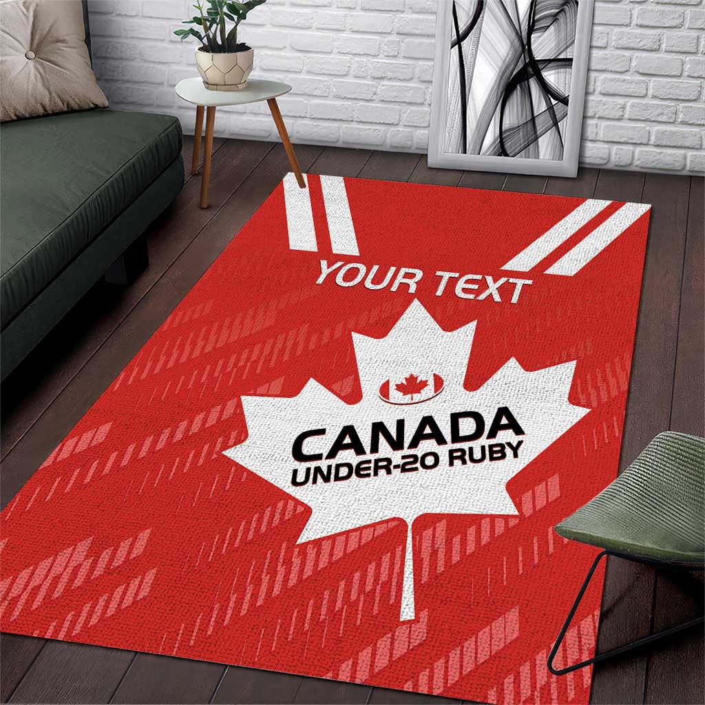 Custom Canada Rugby Area Rug 2024 Go Champions Maple Leaf - Wonder Print Shop