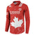 Custom Canada Rugby Button Sweatshirt 2024 Go Champions Maple Leaf - Wonder Print Shop