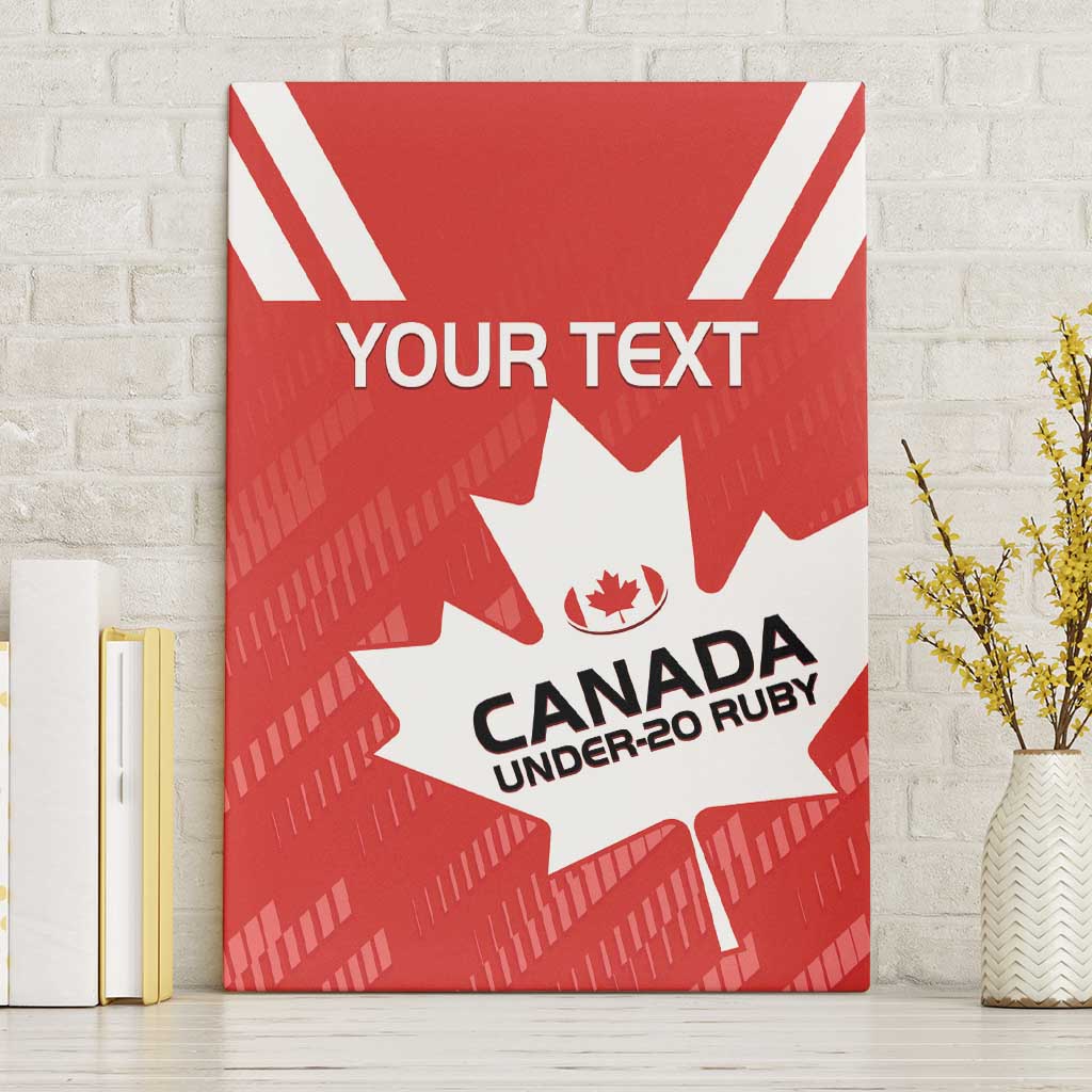 Custom Canada Rugby Canvas Wall Art 2024 Go Champions Maple Leaf - Wonder Print Shop