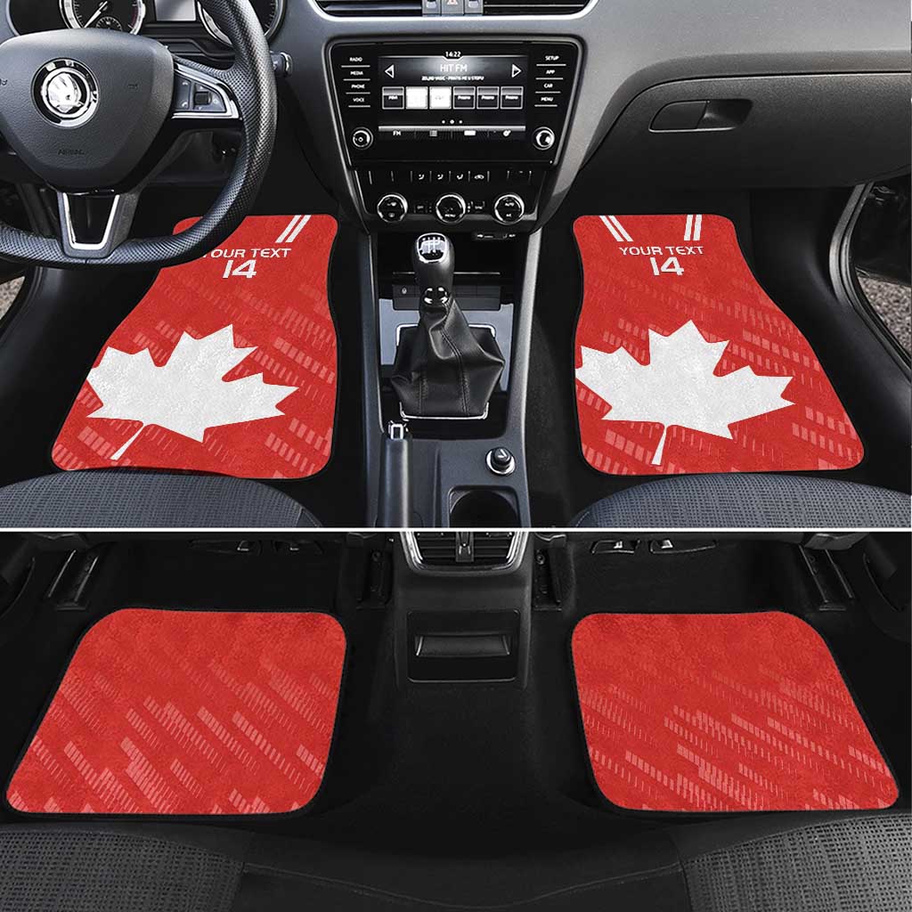 Custom Canada Rugby Car Mats 2024 Go Champions Maple Leaf - Wonder Print Shop