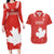 Custom Canada Rugby Couples Matching Long Sleeve Bodycon Dress and Hawaiian Shirt 2024 Go Champions Maple Leaf - Wonder Print Shop