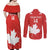 Custom Canada Rugby Couples Matching Off Shoulder Maxi Dress and Long Sleeve Button Shirt 2024 Go Champions Maple Leaf - Wonder Print Shop