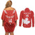 Custom Canada Rugby Couples Matching Off Shoulder Short Dress and Long Sleeve Button Shirt 2024 Go Champions Maple Leaf - Wonder Print Shop