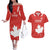 Custom Canada Rugby Couples Matching Off The Shoulder Long Sleeve Dress and Hawaiian Shirt 2024 Go Champions Maple Leaf - Wonder Print Shop