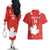 Custom Canada Rugby Couples Matching Off The Shoulder Long Sleeve Dress and Hawaiian Shirt 2024 Go Champions Maple Leaf - Wonder Print Shop