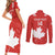 Custom Canada Rugby Couples Matching Short Sleeve Bodycon Dress and Long Sleeve Button Shirt 2024 Go Champions Maple Leaf - Wonder Print Shop