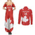 Custom Canada Rugby Couples Matching Summer Maxi Dress and Long Sleeve Button Shirt 2024 Go Champions Maple Leaf - Wonder Print Shop