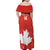 Custom Canada Rugby Family Matching Off Shoulder Maxi Dress and Hawaiian Shirt 2024 Go Champions Maple Leaf - Wonder Print Shop