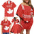 Custom Canada Rugby Family Matching Off Shoulder Short Dress and Hawaiian Shirt 2024 Go Champions Maple Leaf - Wonder Print Shop