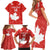 Custom Canada Rugby Family Matching Short Sleeve Bodycon Dress and Hawaiian Shirt 2024 Go Champions Maple Leaf - Wonder Print Shop