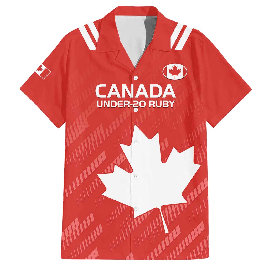 Custom Canada Rugby Hawaiian Shirt 2024 Go Champions Maple Leaf - Wonder Print Shop