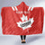 Custom Canada Rugby Hooded Blanket 2024 Go Champions Maple Leaf