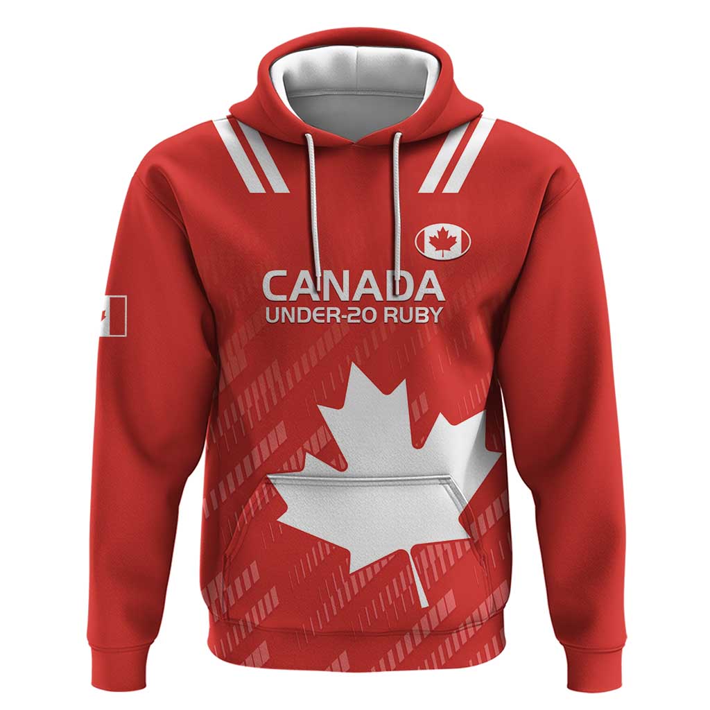 Custom Canada Rugby Hoodie 2024 Go Champions Maple Leaf - Wonder Print Shop