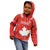 Custom Canada Rugby Kid Hoodie 2024 Go Champions Maple Leaf - Wonder Print Shop