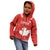 Custom Canada Rugby Kid Hoodie 2024 Go Champions Maple Leaf - Wonder Print Shop