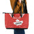 Custom Canada Rugby Leather Tote Bag 2024 Go Champions Maple Leaf - Wonder Print Shop