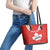 Custom Canada Rugby Leather Tote Bag 2024 Go Champions Maple Leaf - Wonder Print Shop