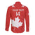 Custom Canada Rugby Long Sleeve Button Shirt 2024 Go Champions Maple Leaf - Wonder Print Shop