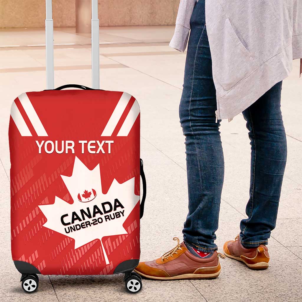 Custom Canada Rugby Luggage Cover 2024 Go Champions Maple Leaf - Wonder Print Shop