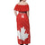 Custom Canada Rugby Off Shoulder Maxi Dress 2024 Go Champions Maple Leaf - Wonder Print Shop